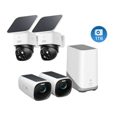 eufyCam S330 (eufyCam 3) + SoloCam S340 (2-Pack) + 1 TB Hard Drive