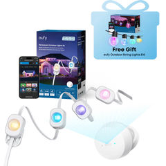 eufy Permanent Outdoor Lights S4 (200ft with 144 LED Lights) + Free eufy Outdoor String Lights E10
