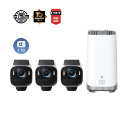 eufyCam S3 Pro 3-Cam Kit + 1 TB Hard Drive