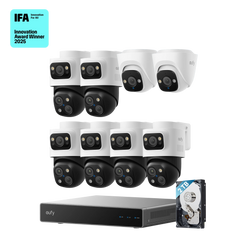 eufy 6-Cam Kit PoE NVR Security System S4 Max + 2 Turret Cameras