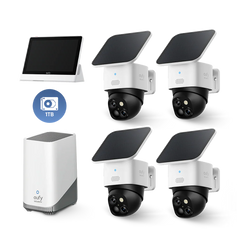 SoloCam S340 (4-Cam Pack) + HomeBase™ S380+ 1 TB Hard Drive+Smart Display E10