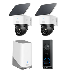 SoloCam S340 (2-Pack) + Video Doorbell E340 + eufy HomeBase™ S380