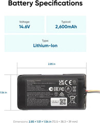 eufy RoboVac Replacement Battery Pack, Compatible with 11, 11C, 11S,11S PLUS,11S MAX,12,15C,15C MAX,15T,25C,30,30C ,30C MAX, 35C, 25C Max...