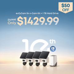 eufyCam S4 4-Cam Kit + 1 TB Hard Drive