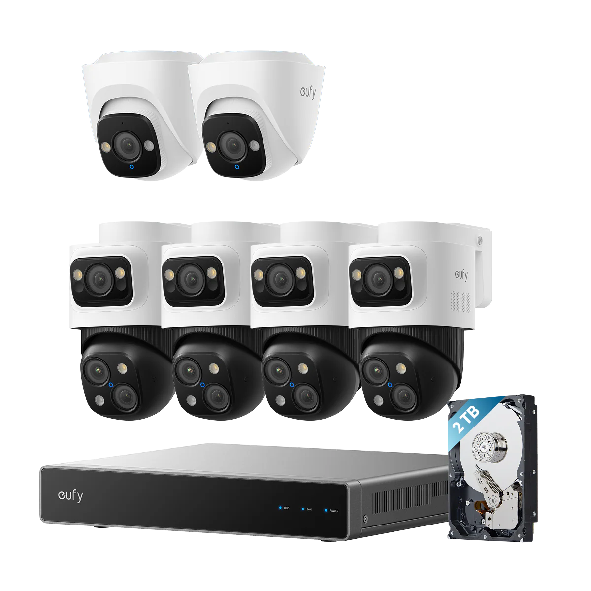 eufy PoE NVR Security System S4 Max + 2 Turret Cameras