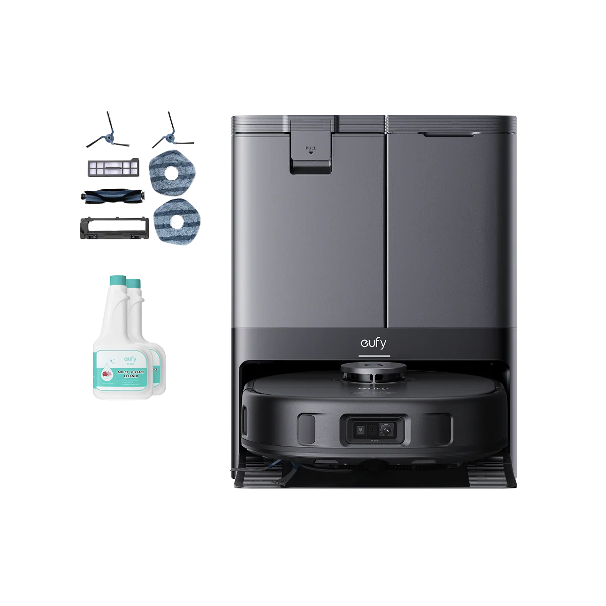 eufy X10 Pro Omni + Replacement Parts Kit + Floor Cleaning Solution