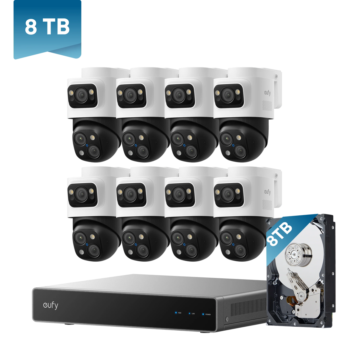 eufy 4K NVR S4 Max 8-Camera Kit with 8 TB HDD