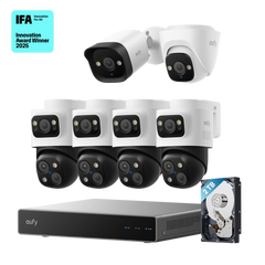 eufy PoE NVR Security System S4 Max+Turret Camera E41+ Bullet Camera E40