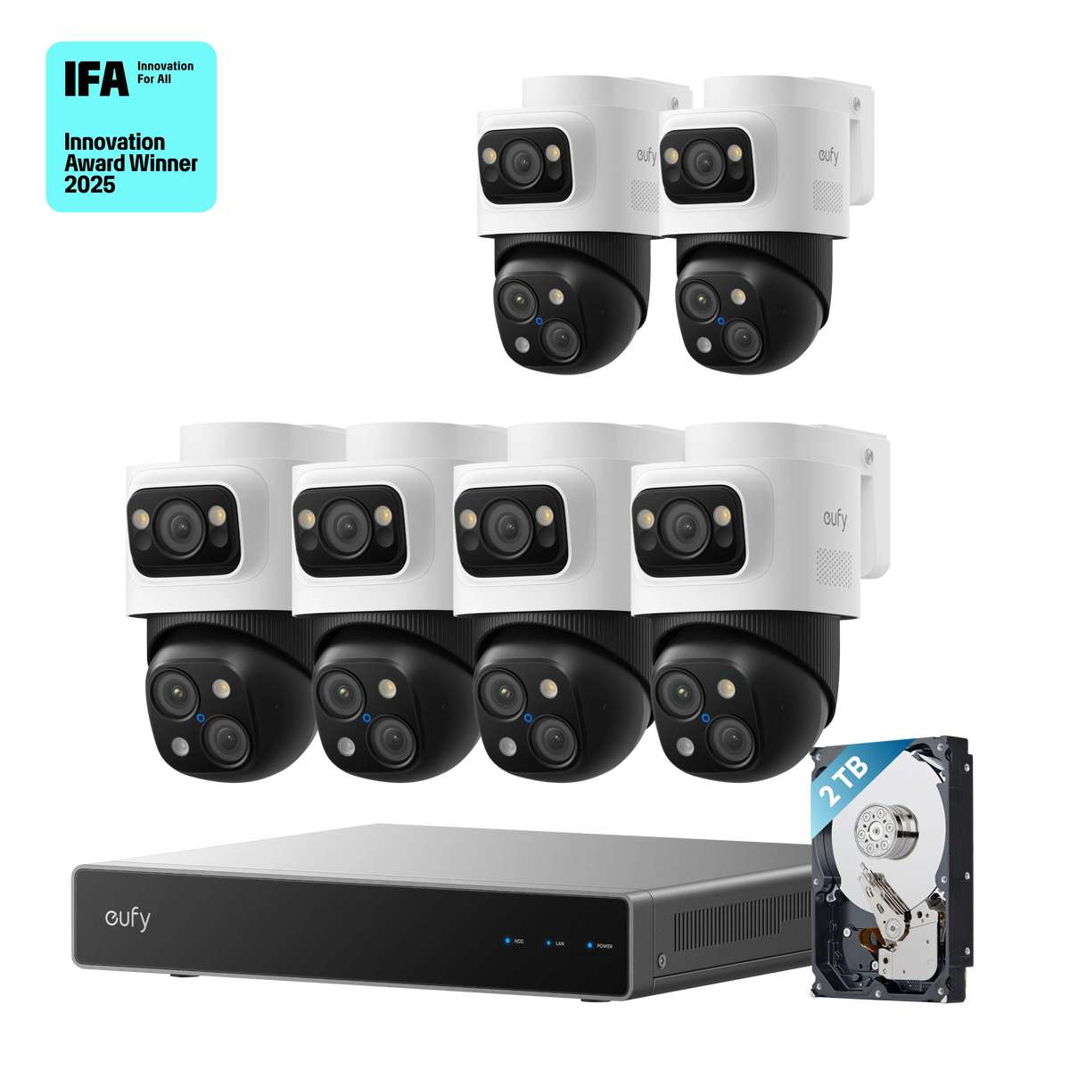 eufy 6-Cam Kit PoE NVR Security System S4 Max