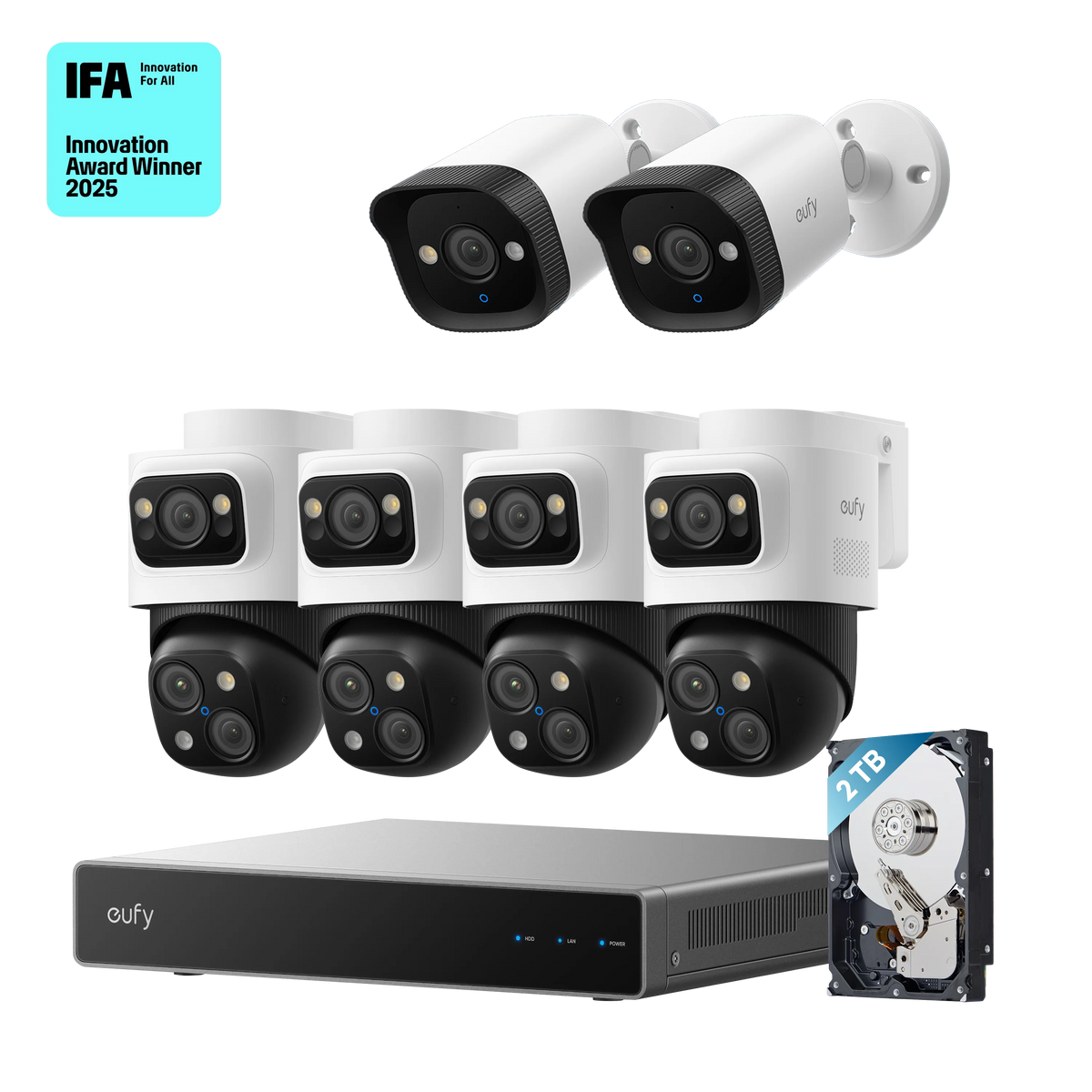 eufy PoE NVR Security System S4 Max + 2 Bullet Cameras
