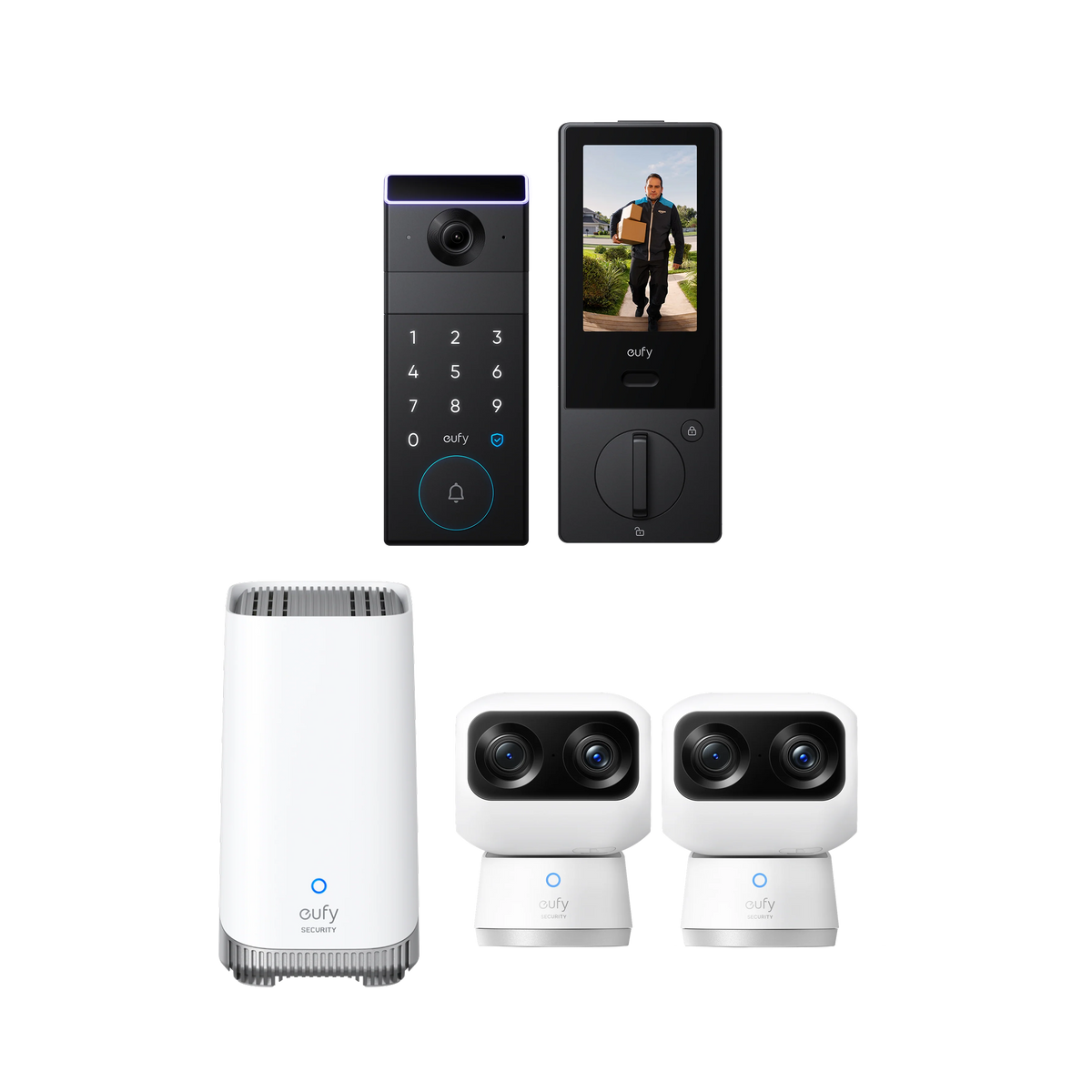 eufy FamiLock S3 Max + Indoor Cam S350 ×2 + HomeBase™ S380