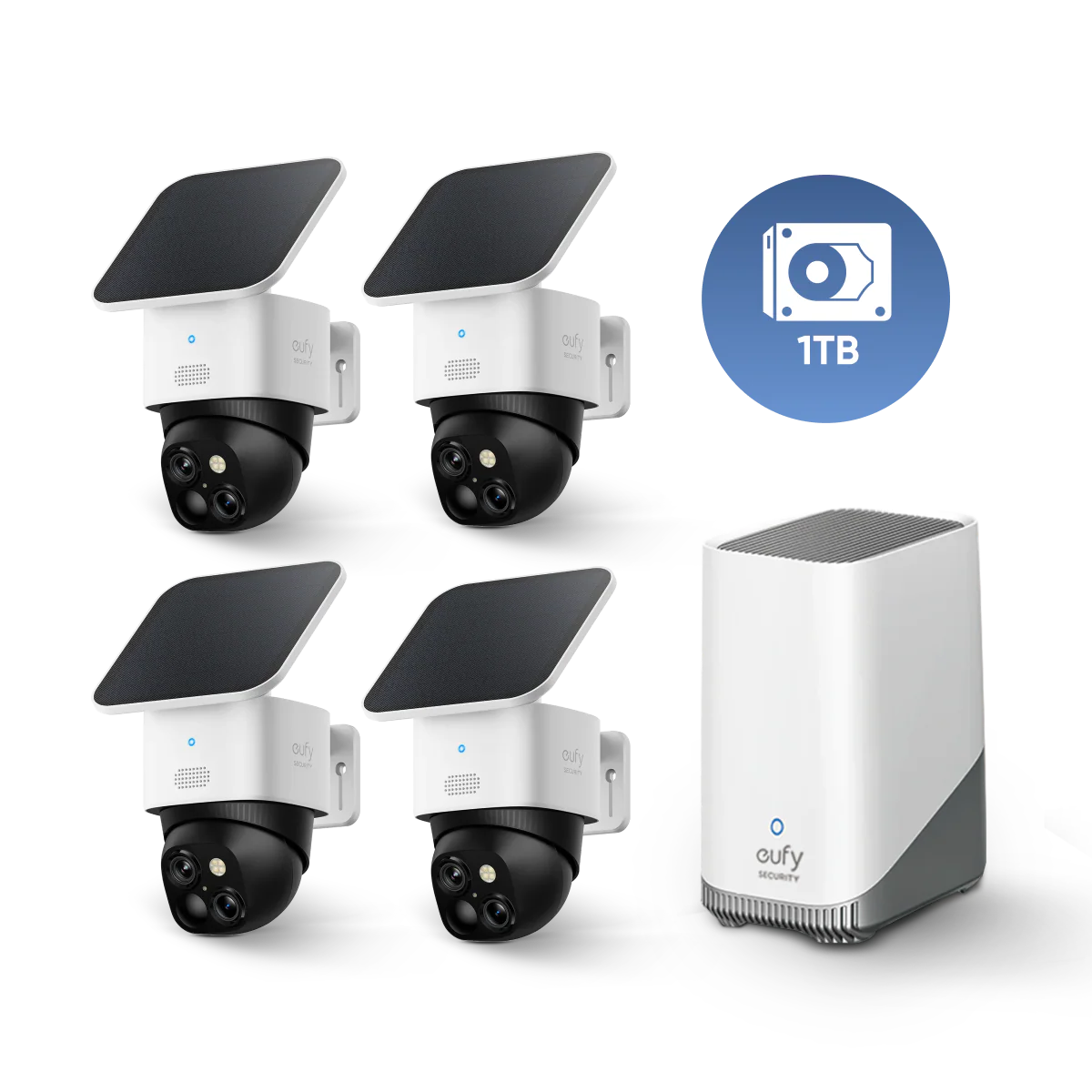 SoloCam S340  (4-Cam Pack) + HomeBase™ S380 + 1 TB Hard Drive