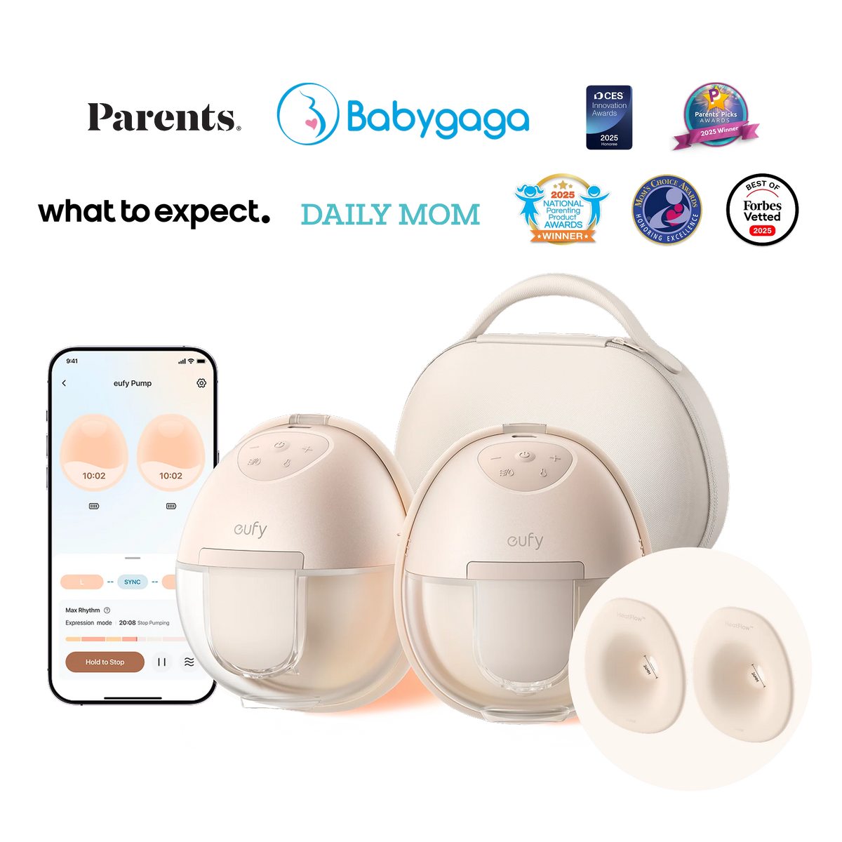 eufy Breast Pump S1 Pro &amp; Original 24mm Flange (2-Pack)