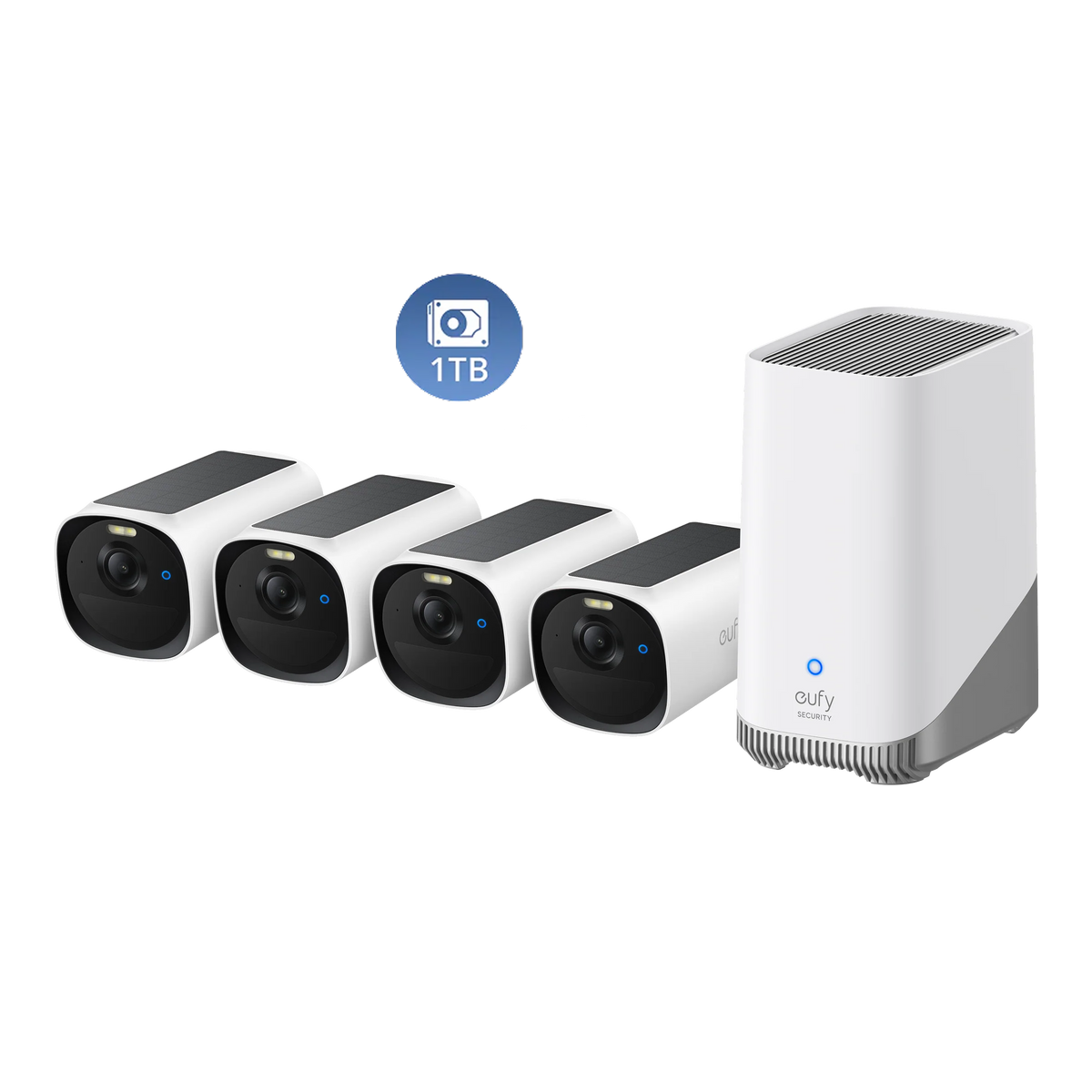 eufyCam E40 4-Cam Kit (HomeBase™ S380) + 1 TB Hard Drive
