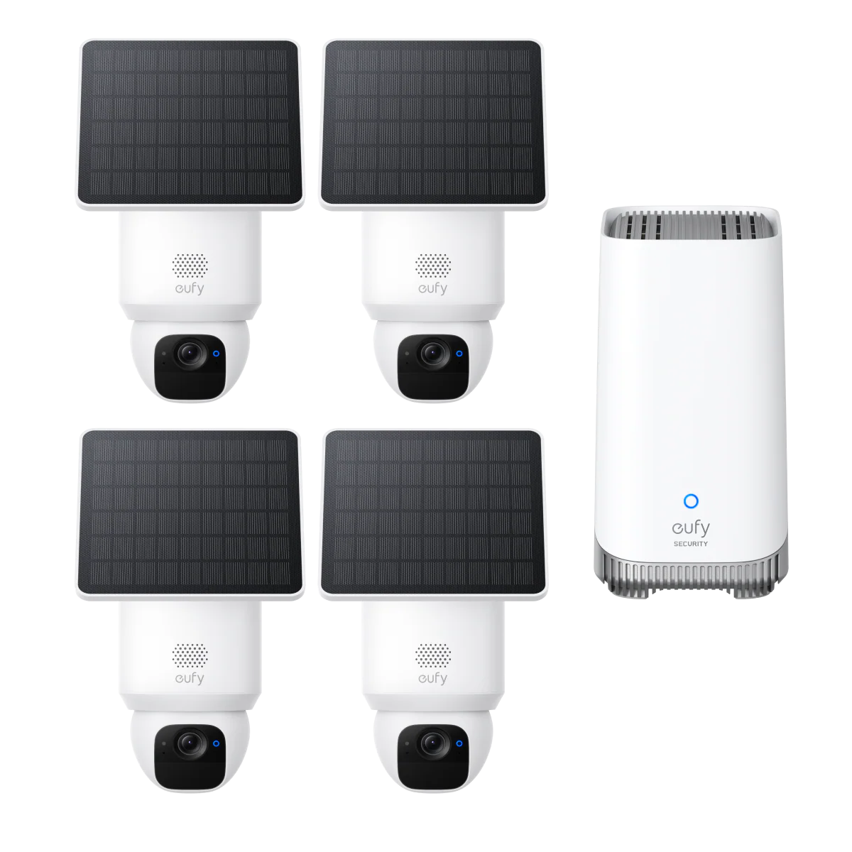 eufy SoloCam E30 (4-Pack) + eufy Homebase™3