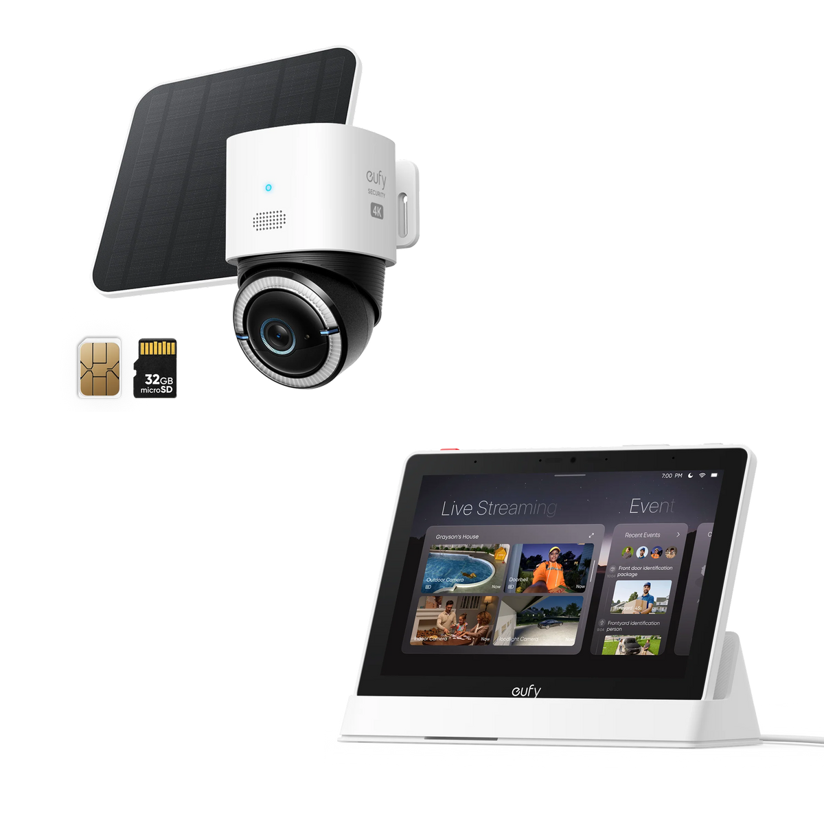 eufy Smart Display E10 + eufy 4G LTE Cam S330