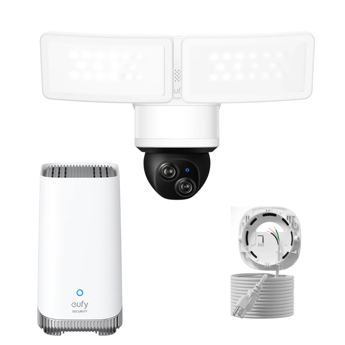eufy Floodlight Camera E340 with AC Cable + eufy HomeBase™ S380