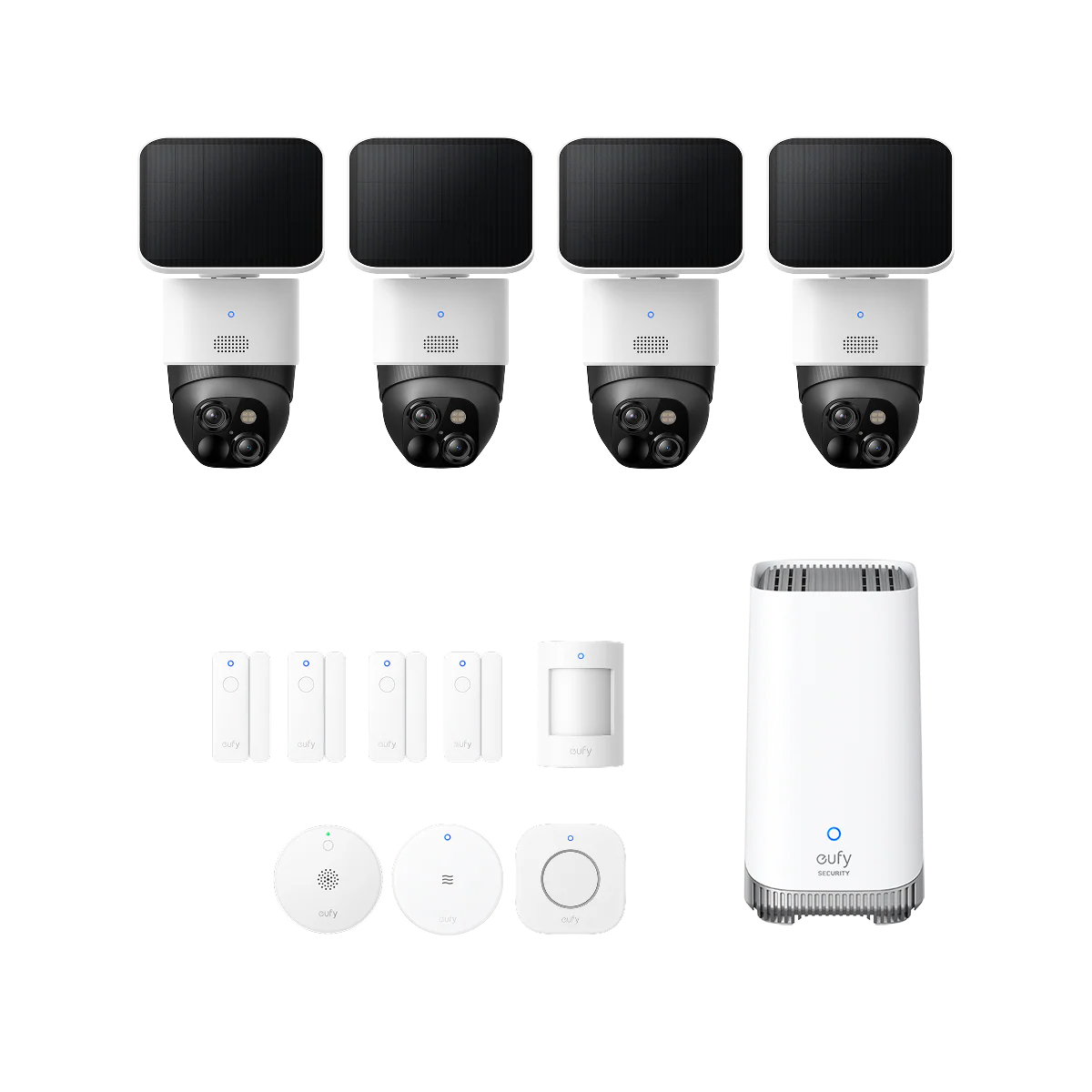 eufy SoloCam S340 (4-Cam Kit) with Alarm System + HomeBase™ S380