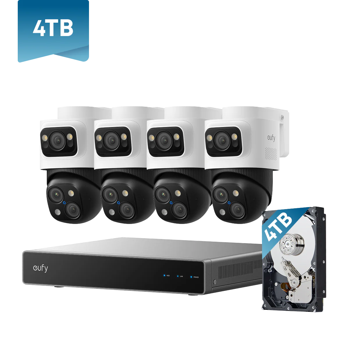 eufy 4K NVR Security Camera System S4 Max, 4TB HDD