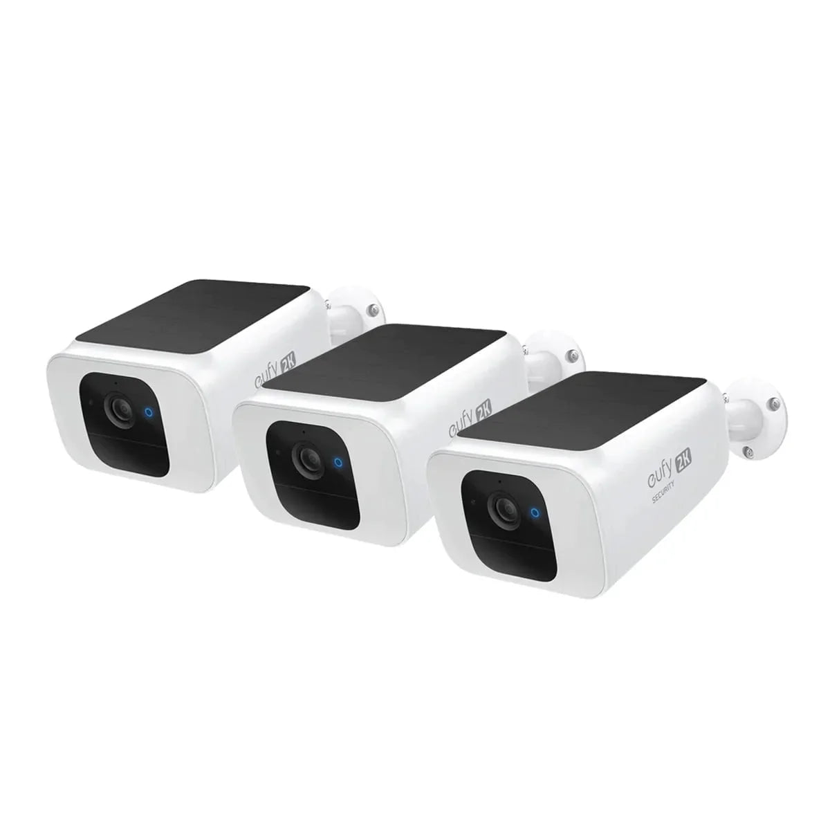 SoloCam S230 (S40), Wireless Outdoor Solar Spotlight 2K Camera, 3-Cam Kit, White, 3-Pack