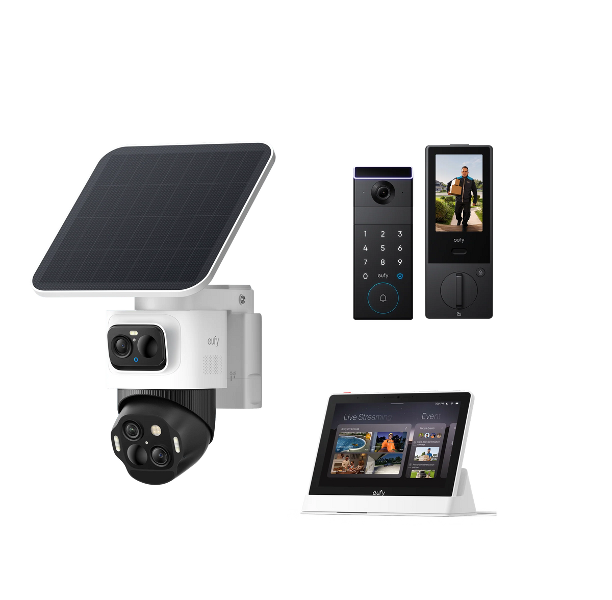 eufyCam S4 +Smart Display E10 + eufy FamiLock S3 Max