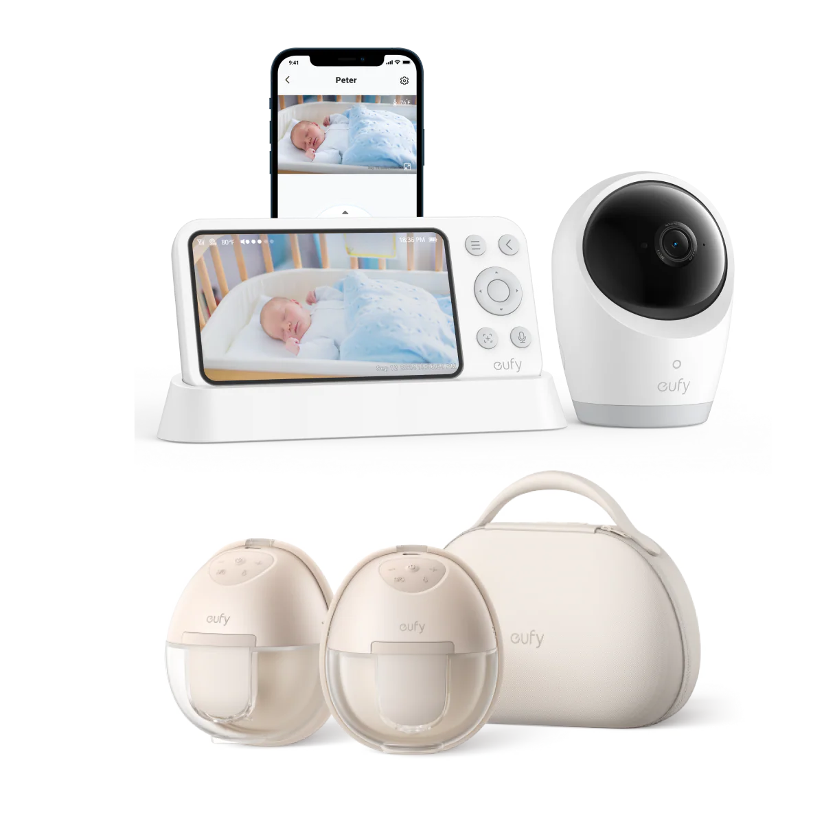 eufy Breast Pump S1 Pro and Baby Monitor E21