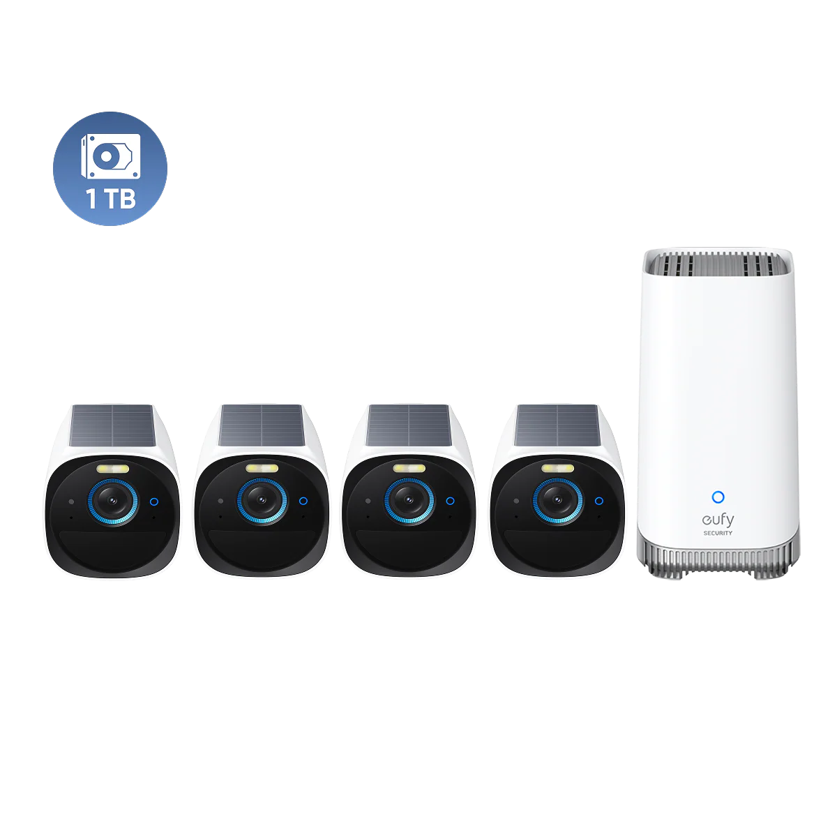 eufyCam S330 (eufyCam 3) 4-Cam Kit + 1 TB Hard Drive