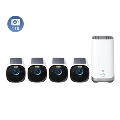 eufyCam S330 (eufyCam 3) 4-Cam Kit + 1 TB Hard Drive