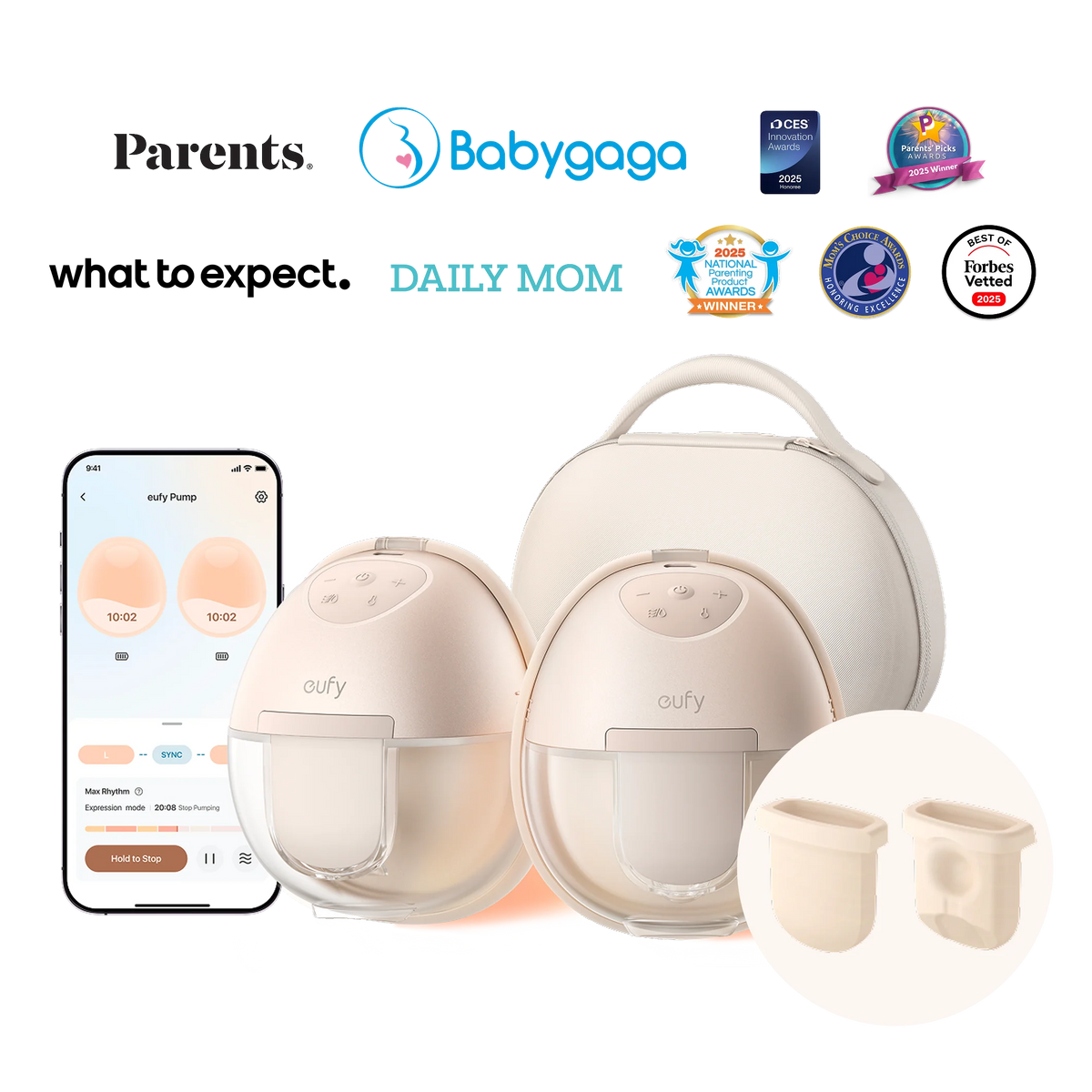 eufy Breast Pump S1 Pro and Original Diaphragm (2-Pack)