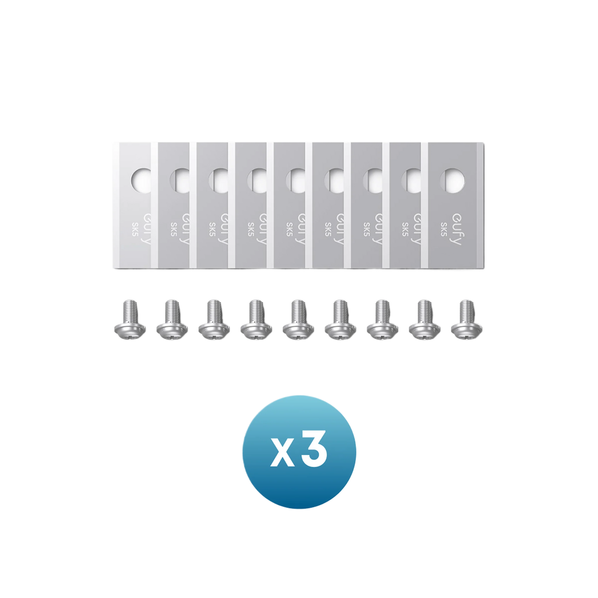 eufy Replacement Blade Set: 3*(9 Lawn Mower Blades and 9 Screws) Compatible E15&amp;E18