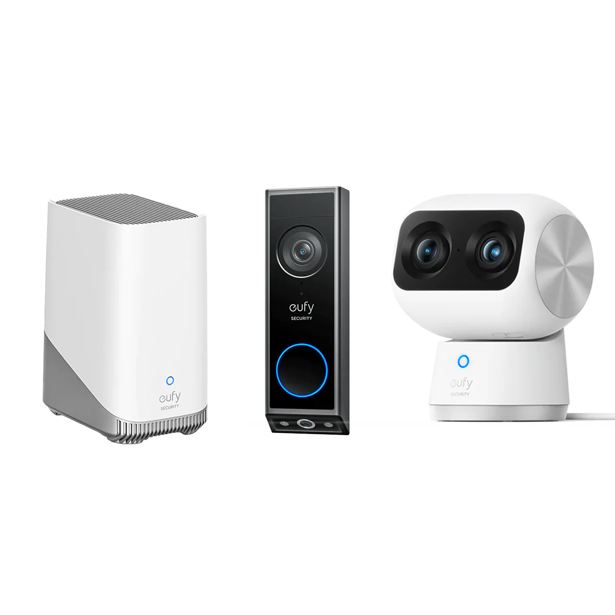 Indoor Cam S350 + Video Doorbell E340 + eufy Homebase™ 3