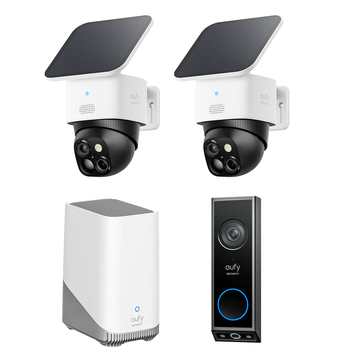 SoloCam S340 (2-Pack) + Video Doorbell E340 + eufy HomeBase™ S380