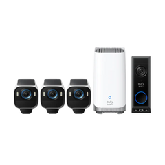 eufyCam S3 Pro 3-Cam Kit + Video Doorbell E340 (Battery Powered)