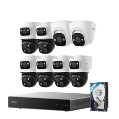 eufy 6-Cam Kit PoE NVR Security System S4 Max + 2 Turret Cameras