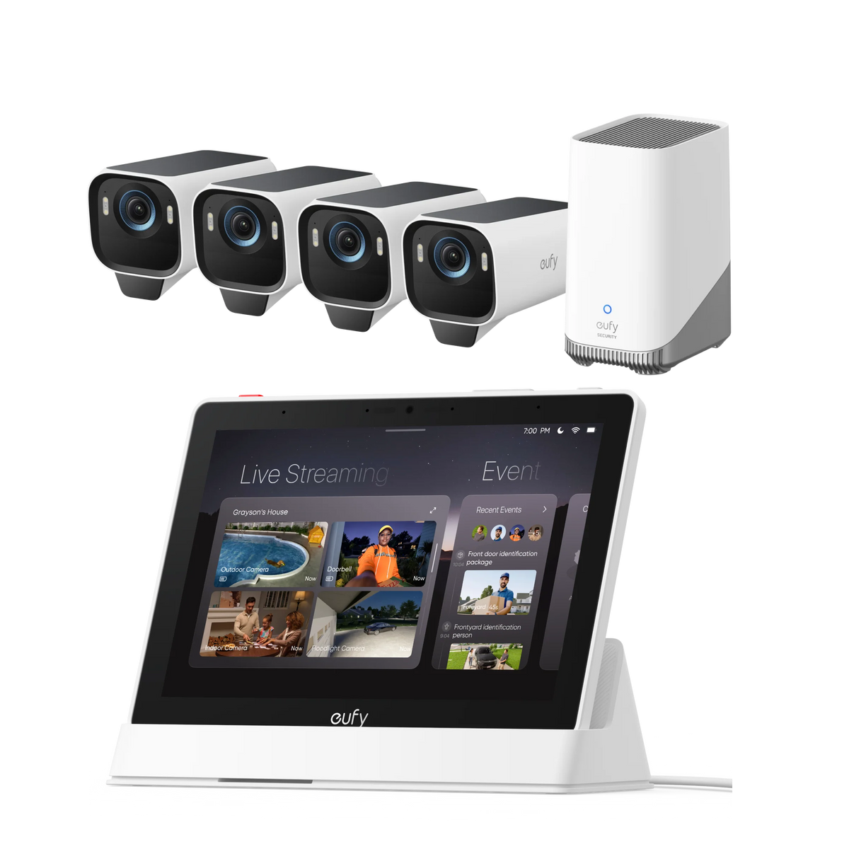 eufy Smart Display E10 + eufyCam S3 Pro 4-Cam Kit