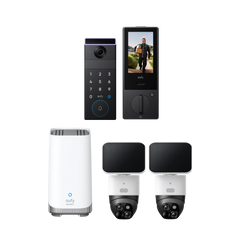 eufy SoloCam S340 (2-Cam Pack) + FamiLock S3 Max + HomeBase™ S380
